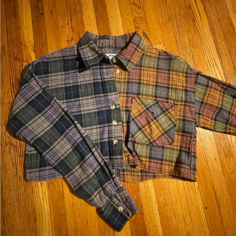 RSQ Cropped Flannel